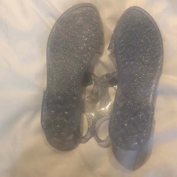 🌟3/$50🌟Old Navy Clear Glitter Jelly Sandals Size 3 - Picture 3 of 3